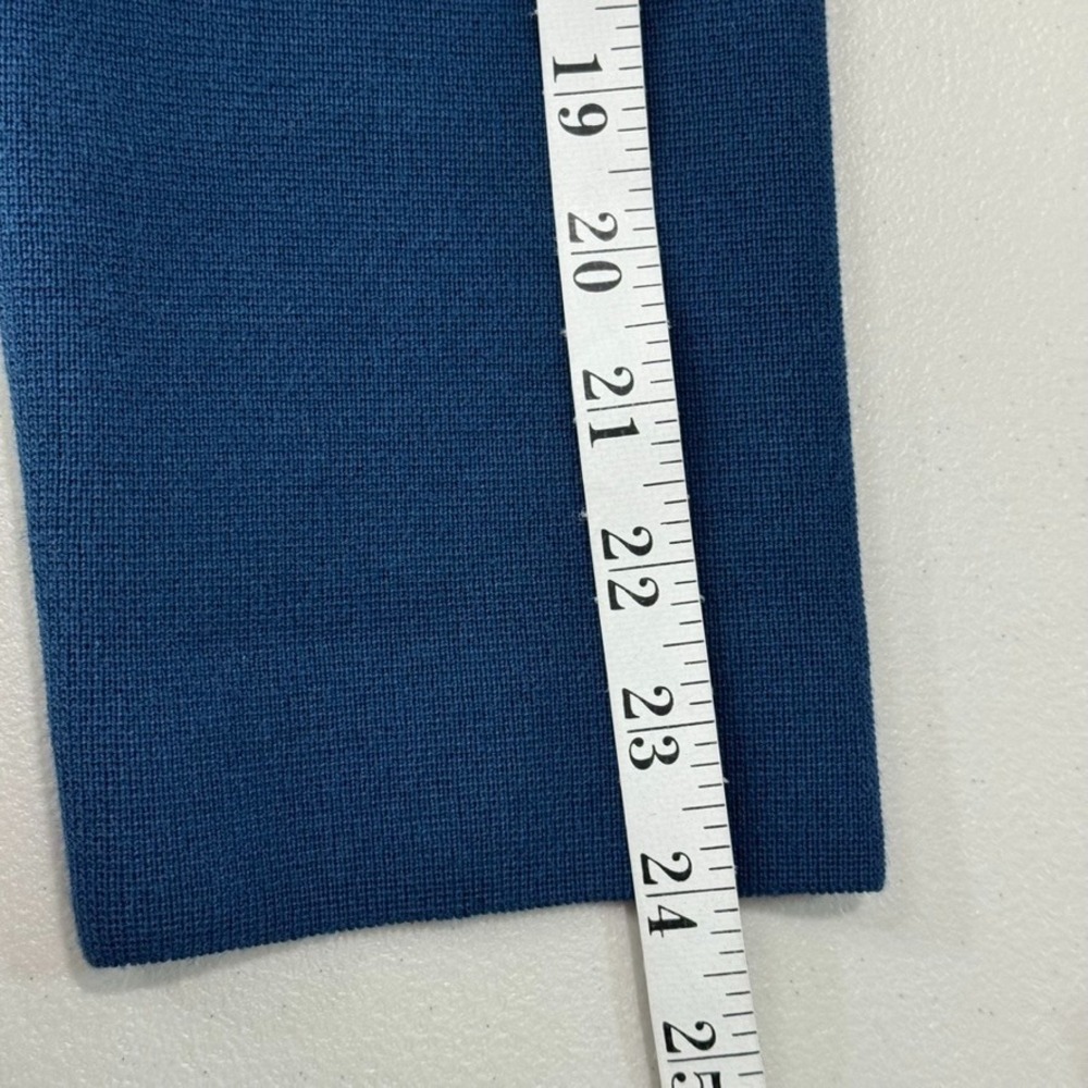Uniqlo Washable Milano Ribbed Collared Jacket in Blue with Pockets Size M - Picture 11 of 11